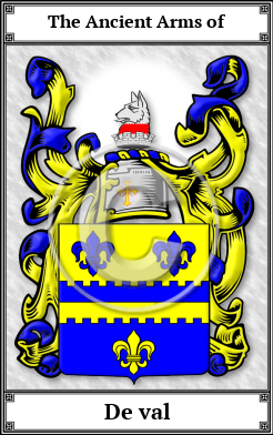 De val Family Crest Download (JPG)  Book Plated - 150 DPI